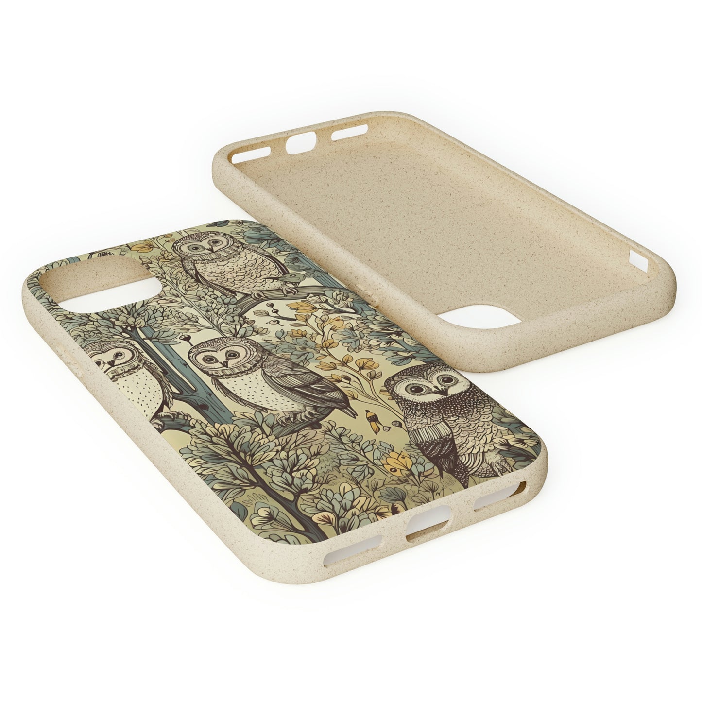 Cottagecore Owls in a Forest | Biodegradable iPhone Case