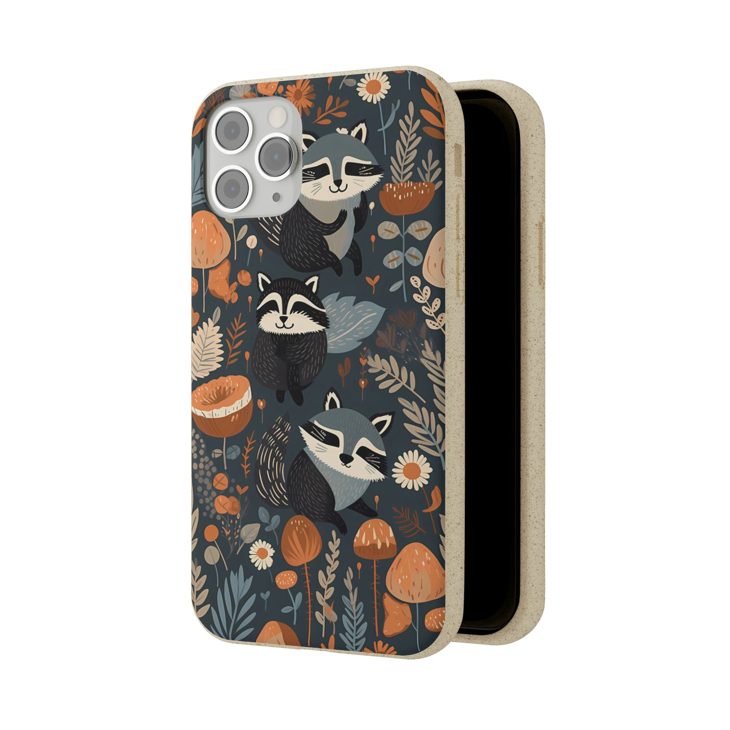 Raccoons and Plants | Biodegradable iPhone Case