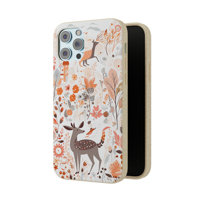 Cottagecore Field with Deer | Biodegradable iPhone Case