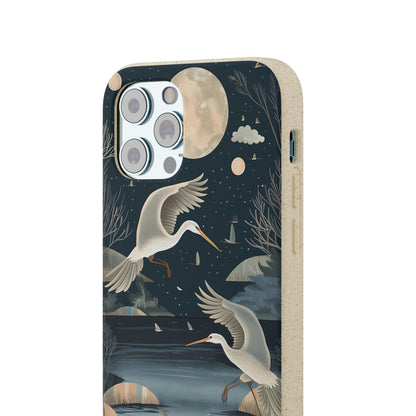 Herons Flying Over a Pond | Biodegradable iPhone Case