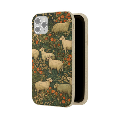 Cottagecore Sheep in a Meadow | Biodegradable iPhone Case