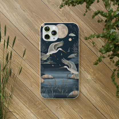 Herons Flying Over a Pond | Biodegradable iPhone Case