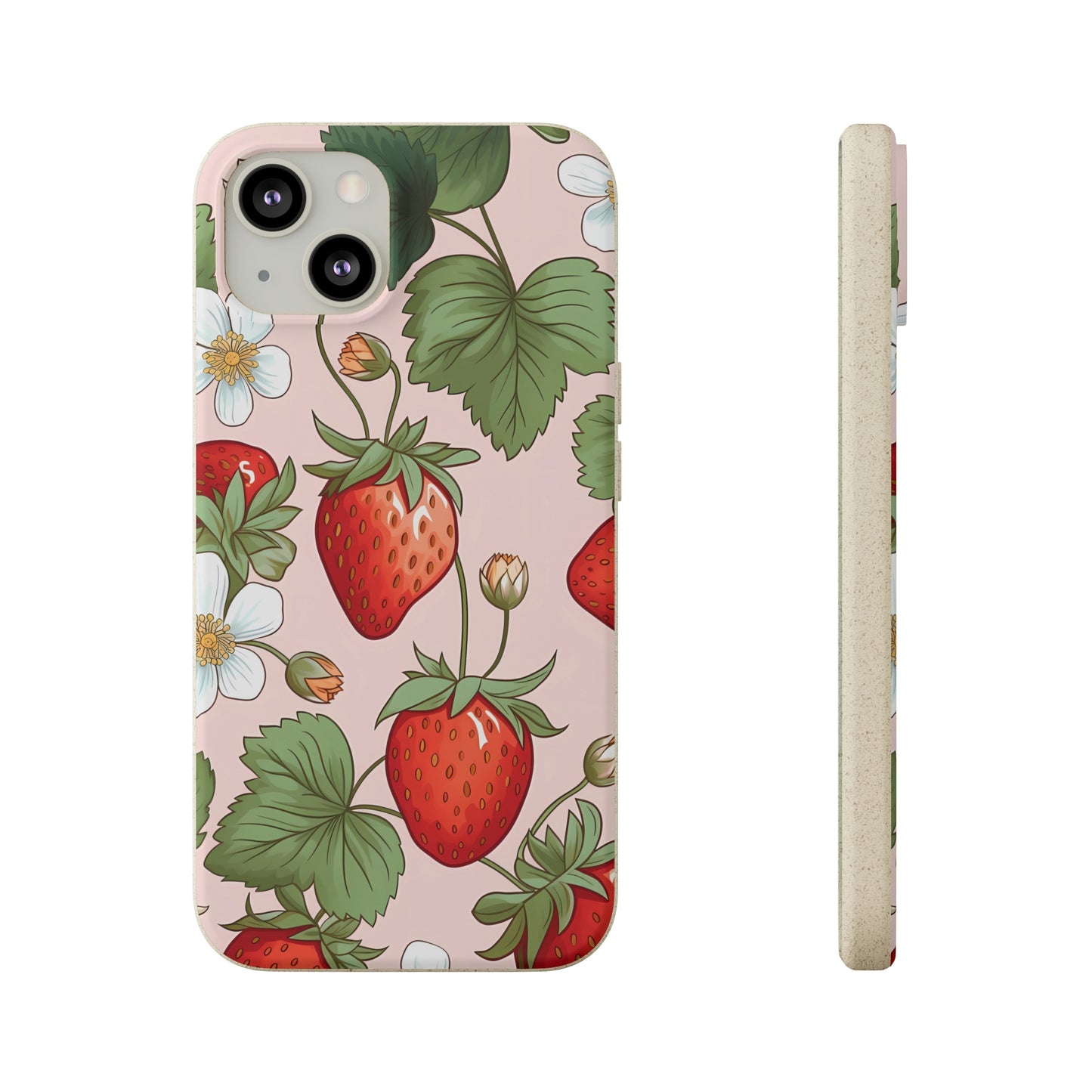 Cottagecore Strawberries | Biodegradable iPhone Case