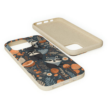 Raccoons and Plants | Biodegradable iPhone Case