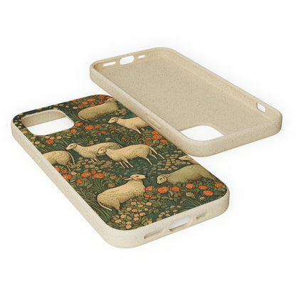 Cottagecore Sheep in a Meadow | Biodegradable iPhone Case