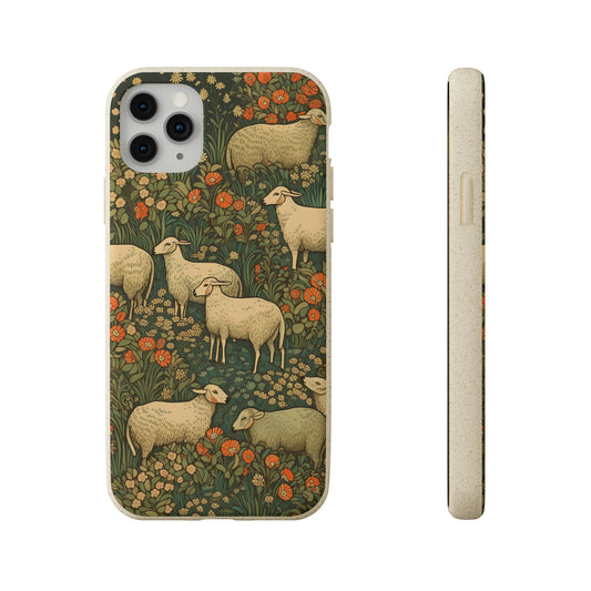 Cottagecore Sheep in a Meadow | Biodegradable iPhone Case