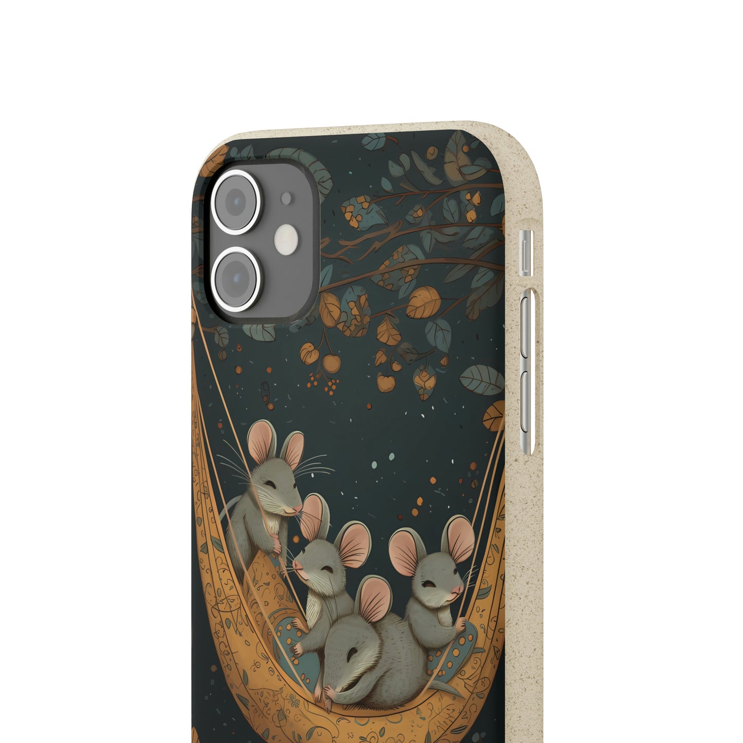 Cottagecore Field Mice in a Hammock | Biodegradable iPhone Case