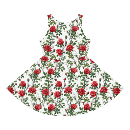 Red Roses | Girls' Sleeveless Sundress