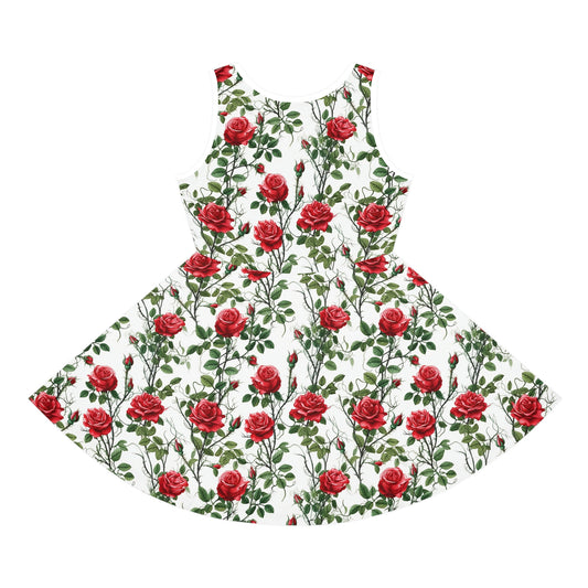 Red Roses | Girls' Sleeveless Sundress