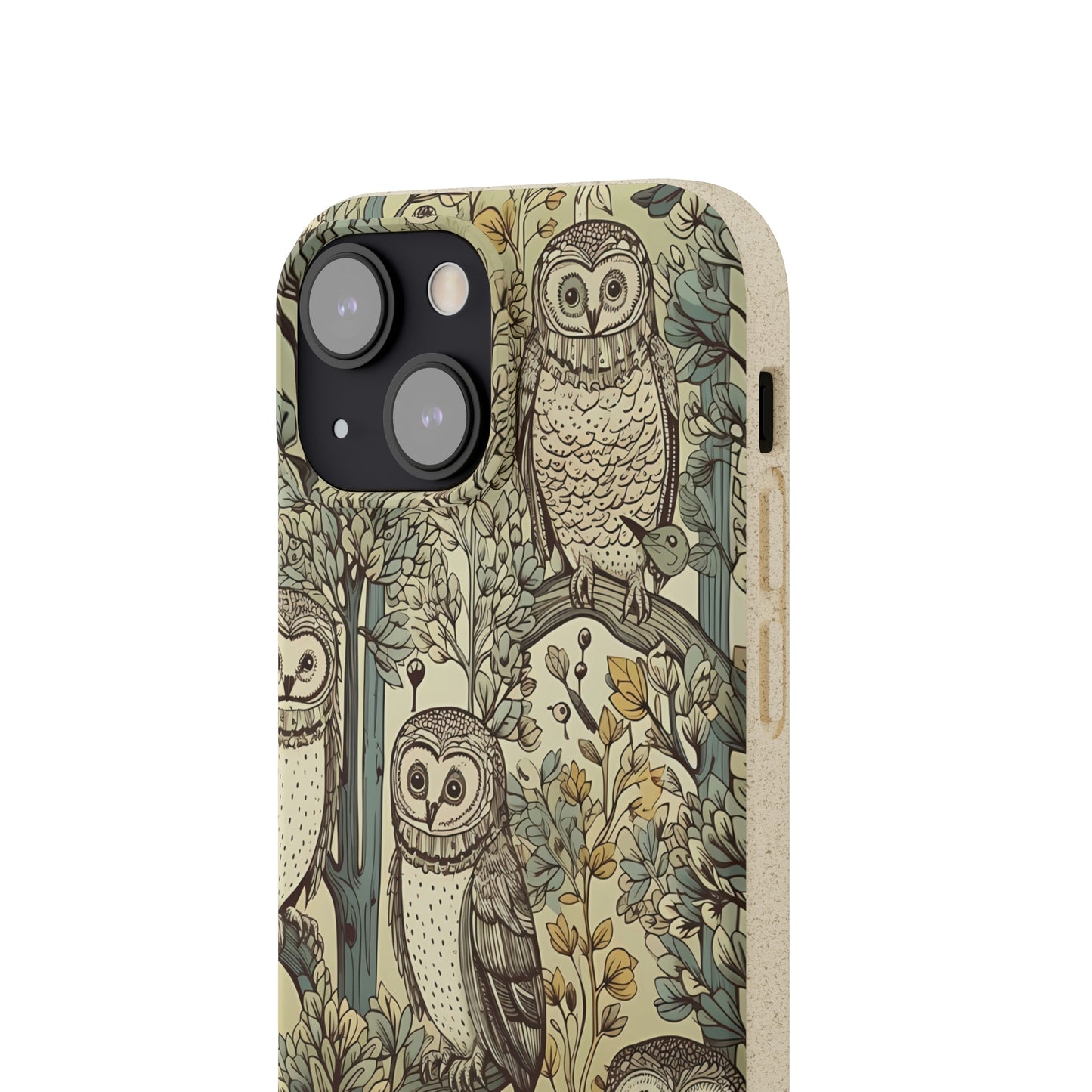 Cottagecore Owls in a Forest | Biodegradable iPhone Case