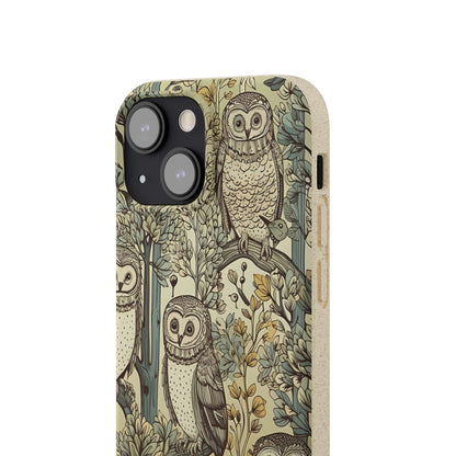 Cottagecore Owls in a Forest | Biodegradable iPhone Case