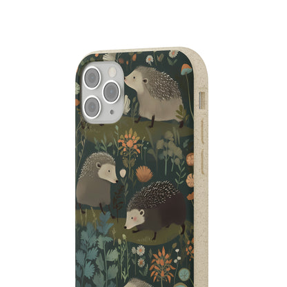 Cute Cottagecore Hedgehogs | Biodegradable iPhone Case