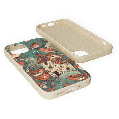 Cottagecore Red-Breasted Robins | Biodegradable iPhone Case