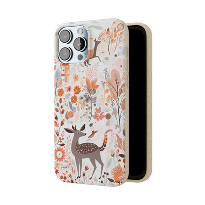 Cottagecore Field with Deer | Biodegradable iPhone Case