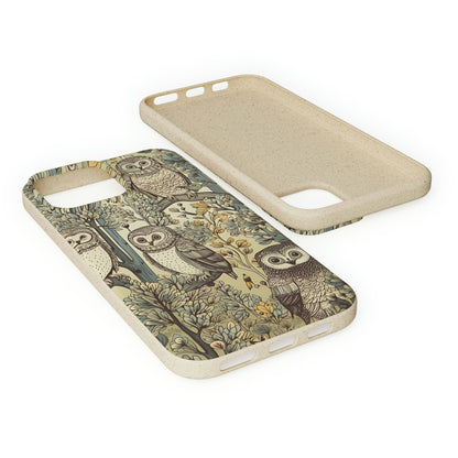 Cottagecore Owls in a Forest | Biodegradable iPhone Case