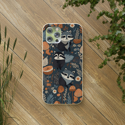 Raccoons and Plants | Biodegradable iPhone Case