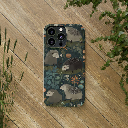 Cute Cottagecore Hedgehogs | Biodegradable iPhone Case