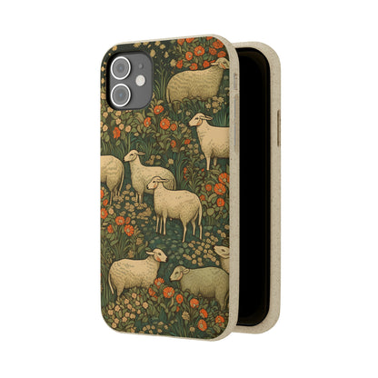 Cottagecore Sheep in a Meadow | Biodegradable iPhone Case