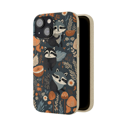 Raccoons and Plants | Biodegradable iPhone Case