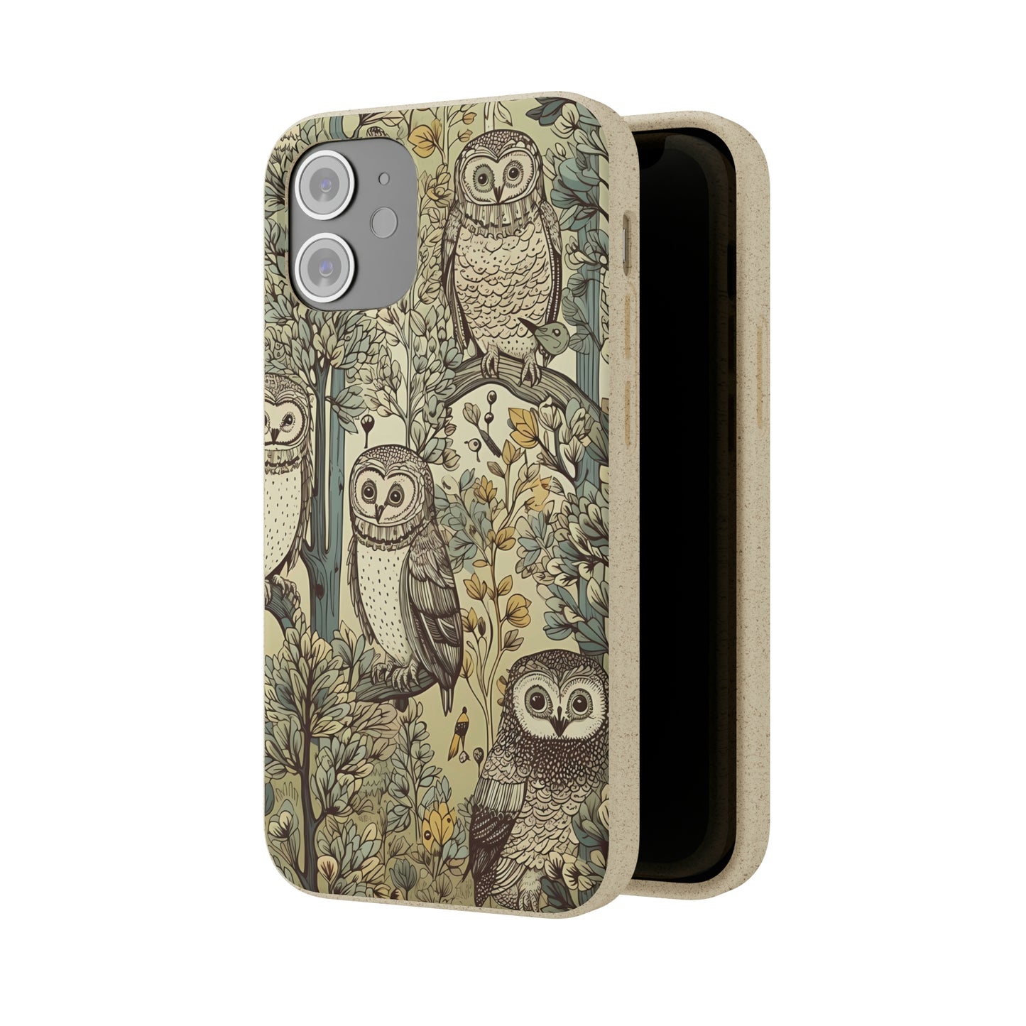 Cottagecore Owls in a Forest | Biodegradable iPhone Case