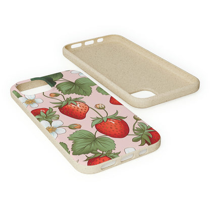 Cottagecore Strawberries | Biodegradable iPhone Case