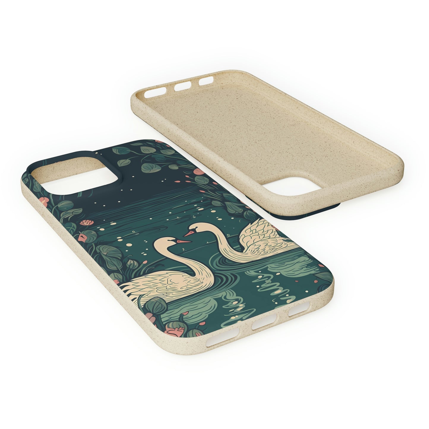 Romantic Swans on a Pond | Biodegradable iPhone Case