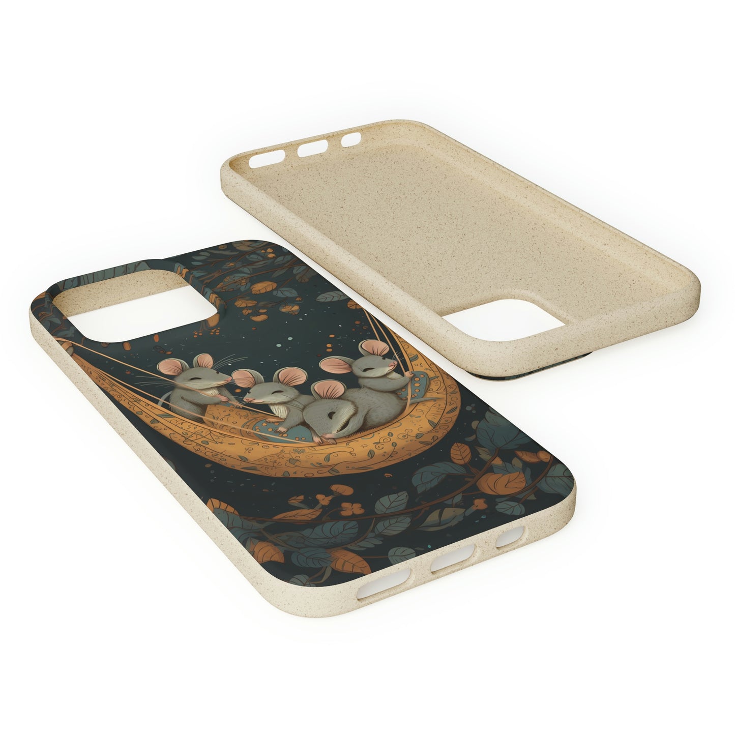 Cottagecore Field Mice in a Hammock | Biodegradable iPhone Case