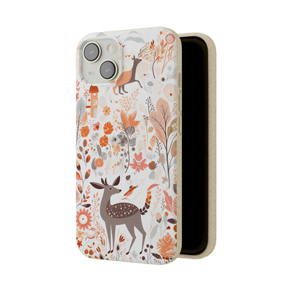 Cottagecore Field with Deer | Biodegradable iPhone Case