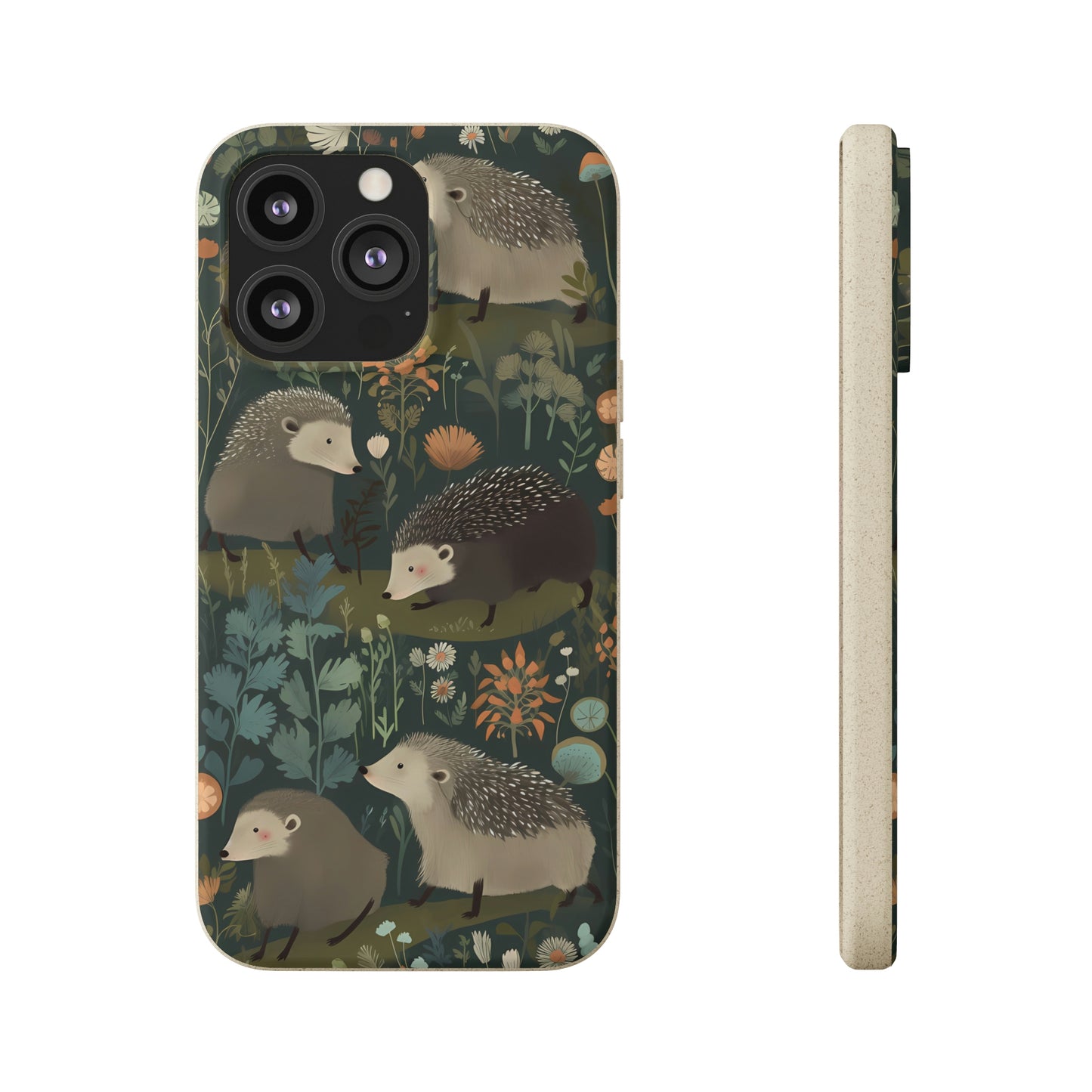 Cute Cottagecore Hedgehogs | Biodegradable iPhone Case