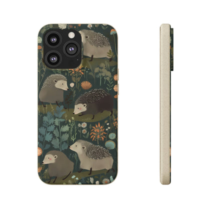 Cute Cottagecore Hedgehogs | Biodegradable iPhone Case