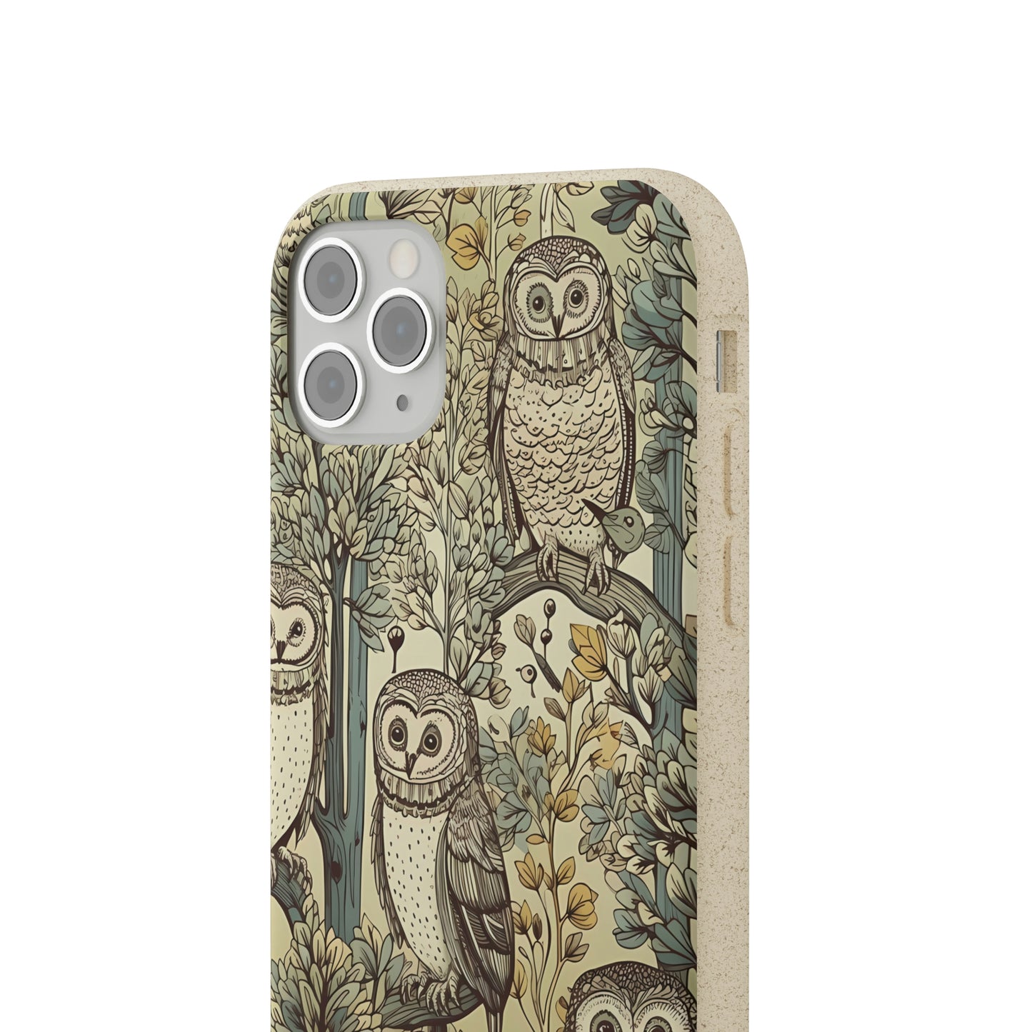 Cottagecore Owls in a Forest | Biodegradable iPhone Case