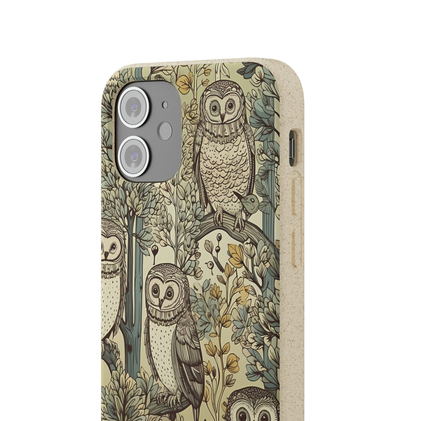 Cottagecore Owls in a Forest | Biodegradable iPhone Case