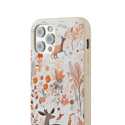 Cottagecore Field with Deer | Biodegradable iPhone Case