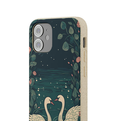 Romantic Swans on a Pond | Biodegradable iPhone Case