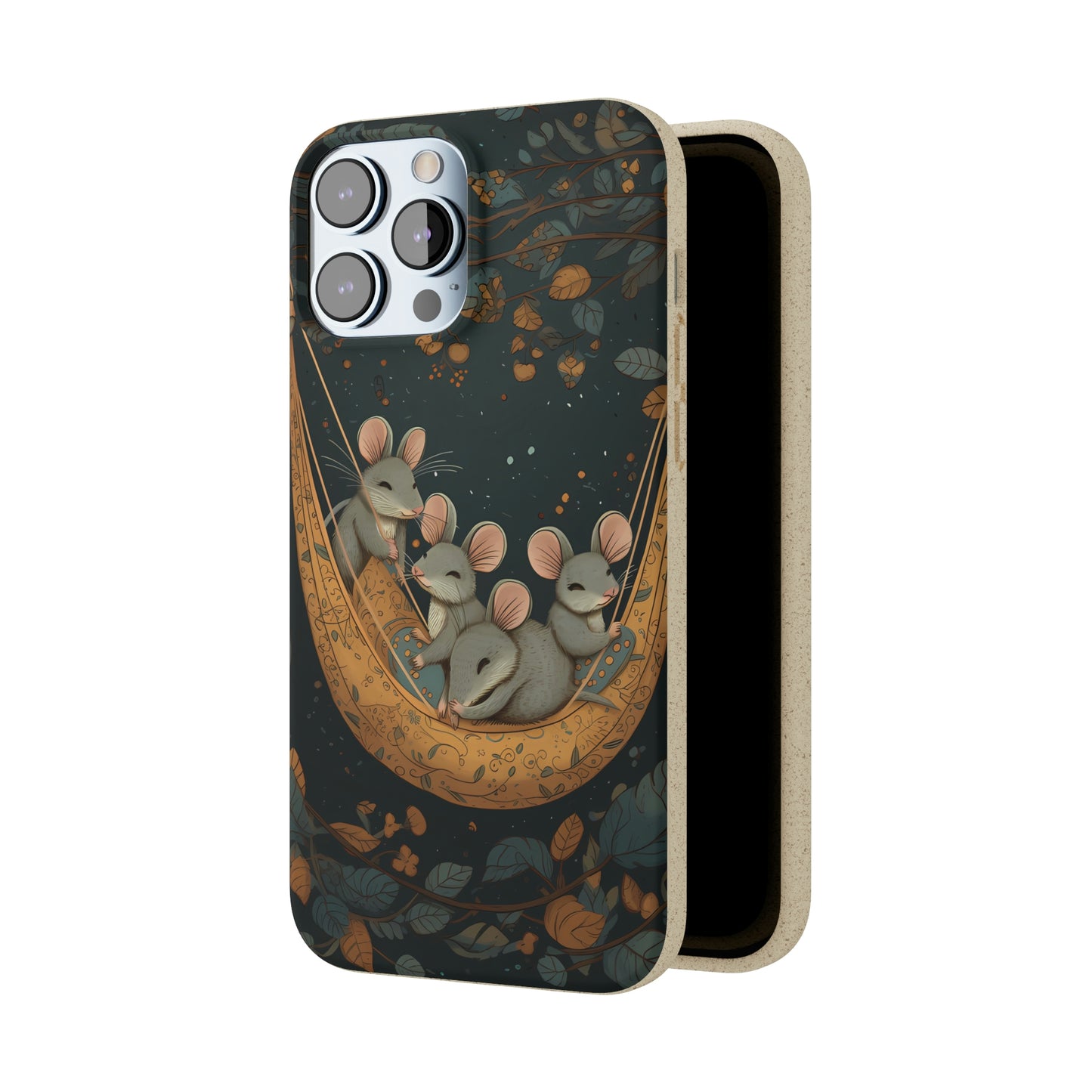 Cottagecore Field Mice in a Hammock | Biodegradable iPhone Case