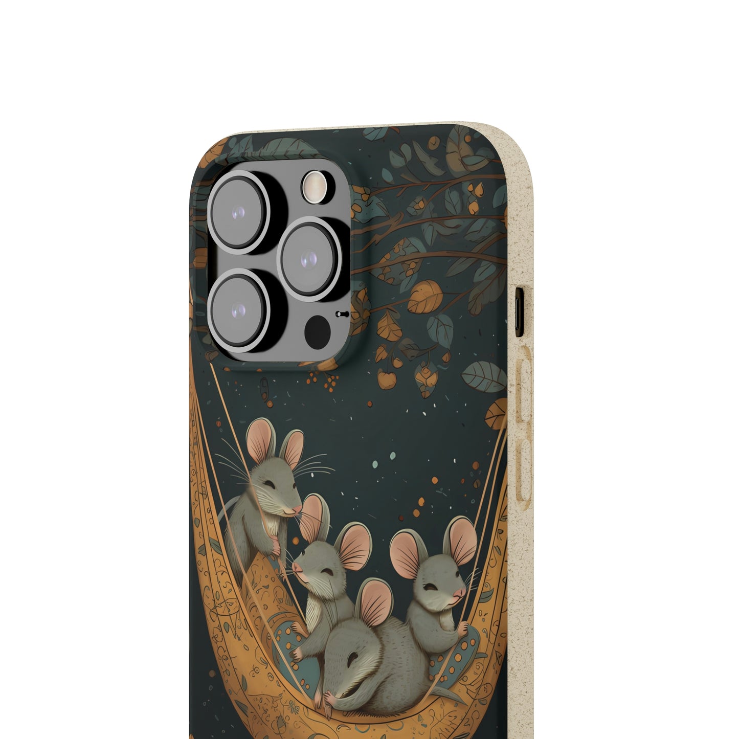 Cottagecore Field Mice in a Hammock | Biodegradable iPhone Case