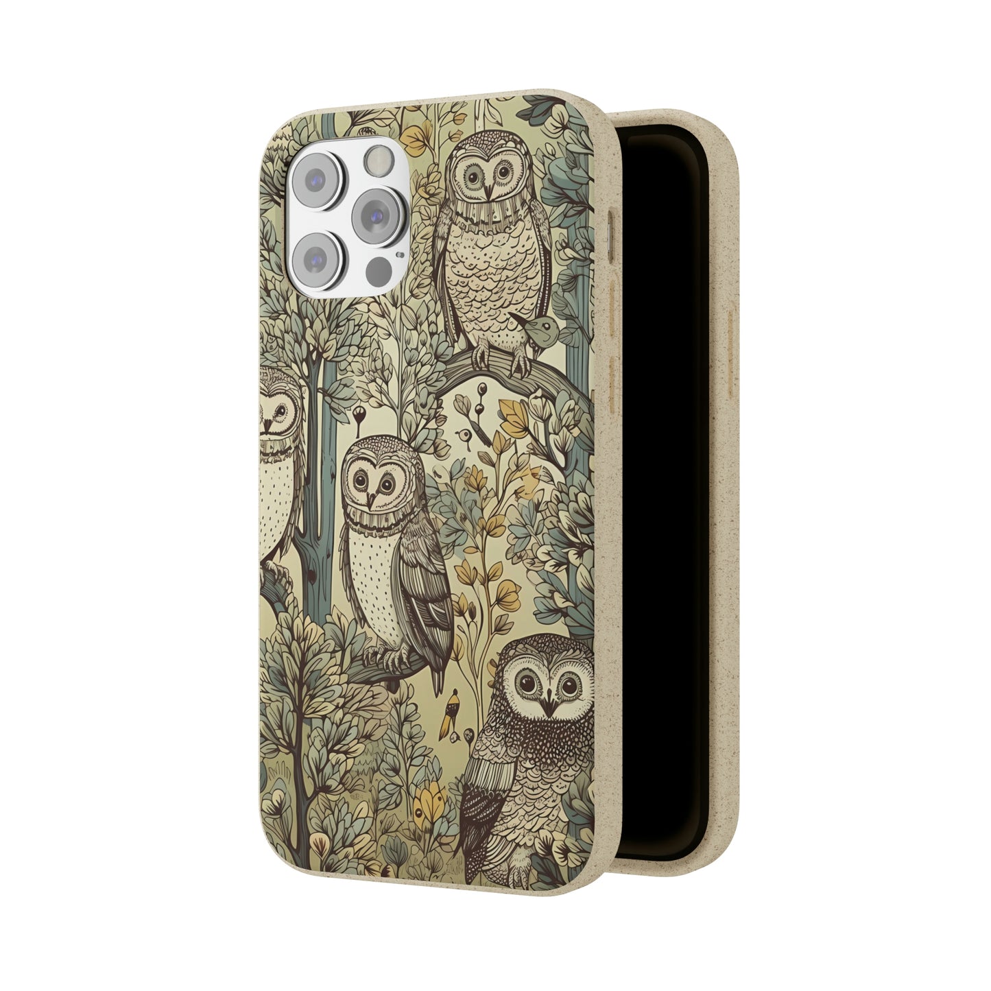 Cottagecore Owls in a Forest | Biodegradable iPhone Case