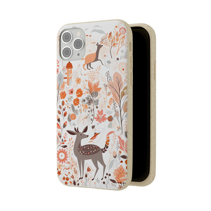 Cottagecore Field with Deer | Biodegradable iPhone Case