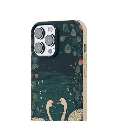 Romantic Swans on a Pond | Biodegradable iPhone Case