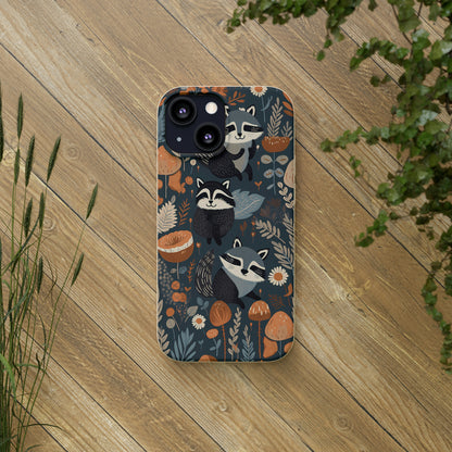 Raccoons and Plants | Biodegradable iPhone Case