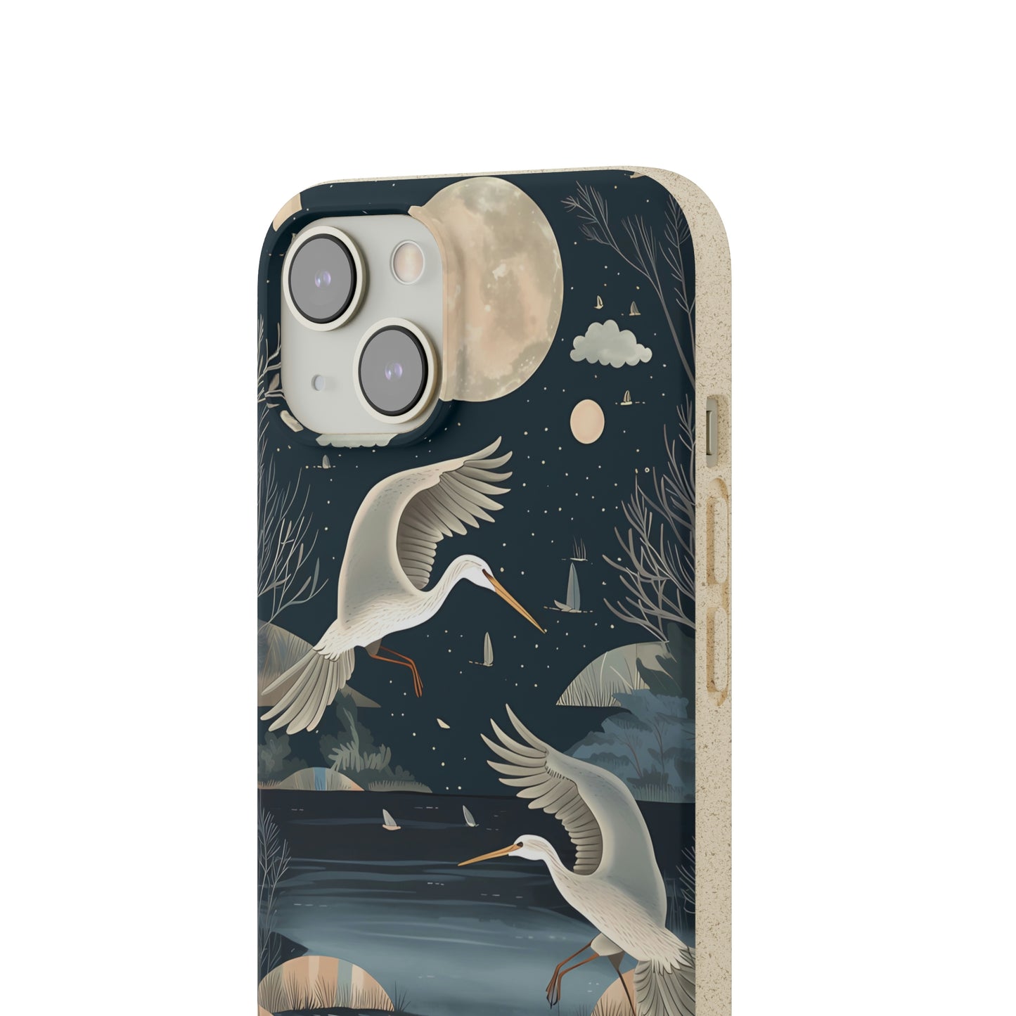 Herons Flying Over a Pond | Biodegradable iPhone Case