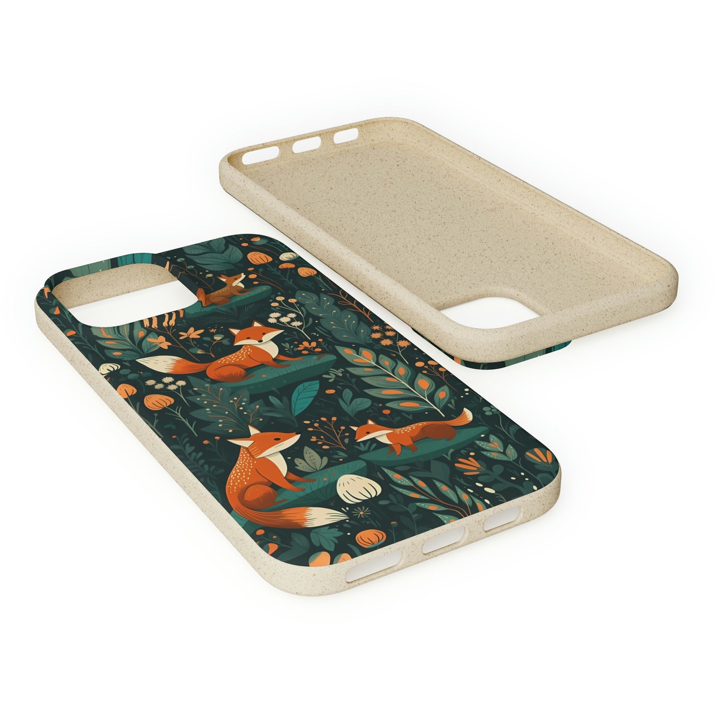 Cottagecore Foxes in a Forest | Biodegradable iPhone Case