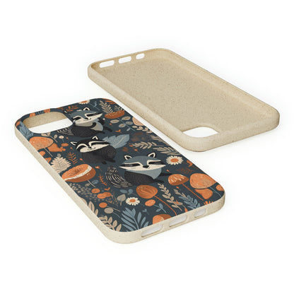 Raccoons and Plants | Biodegradable iPhone Case