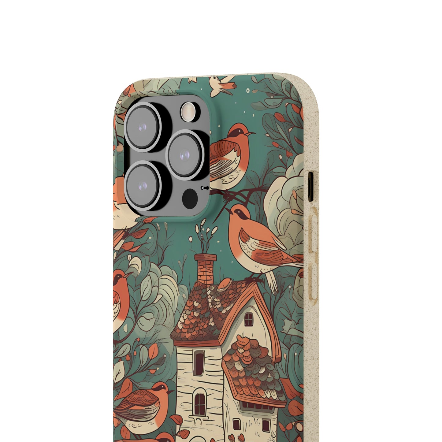 Cottagecore Red-Breasted Robins | Biodegradable iPhone Case