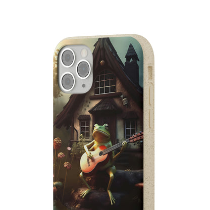 Charming Frog Playing Guitar | Biodegradable iPhone Case