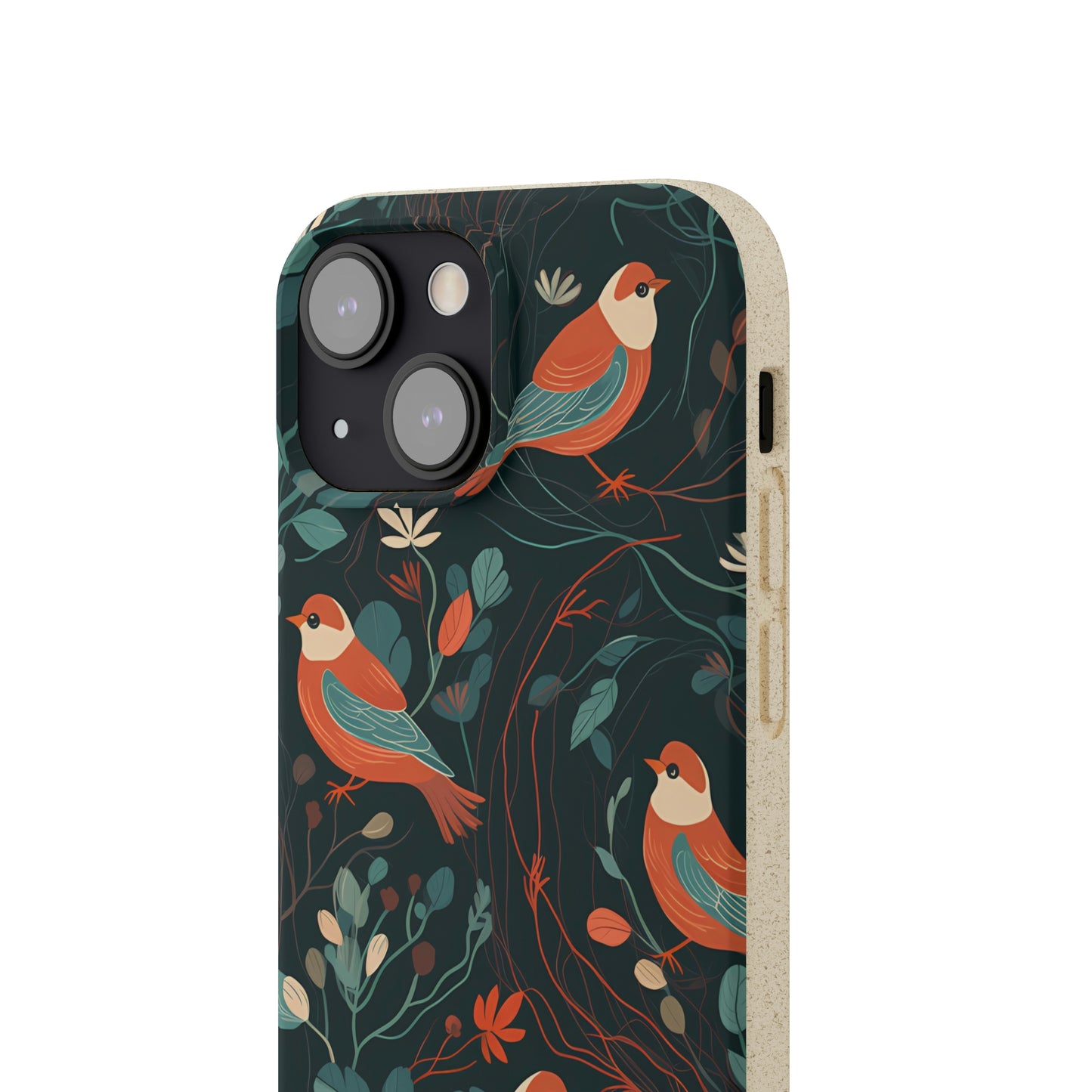 Whimsical Red-Breasted Robins | Biodegradable iPhone Case