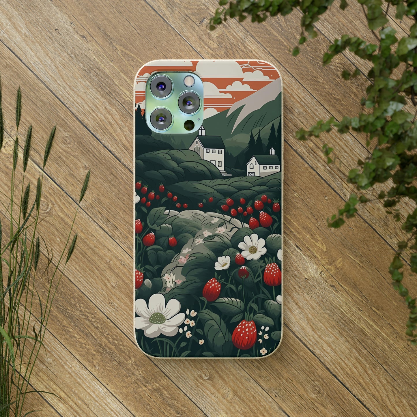 Strawberry Field | Biodegradable iPhone Case