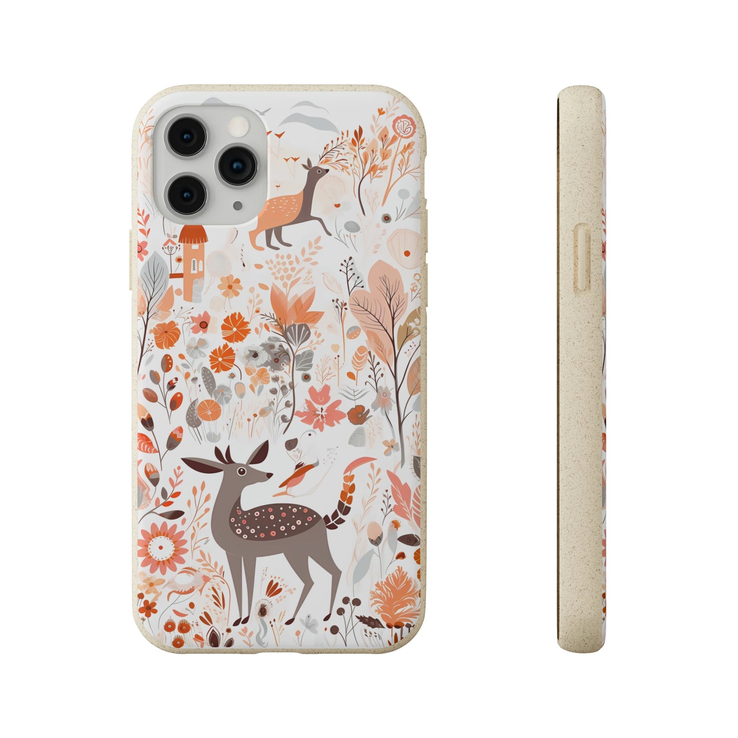 Cottagecore Field with Deer | Biodegradable iPhone Case