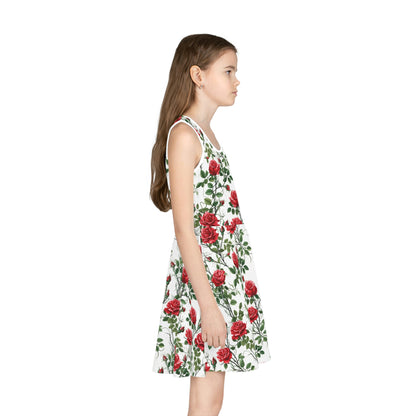 Red Roses | Girls' Sleeveless Sundress