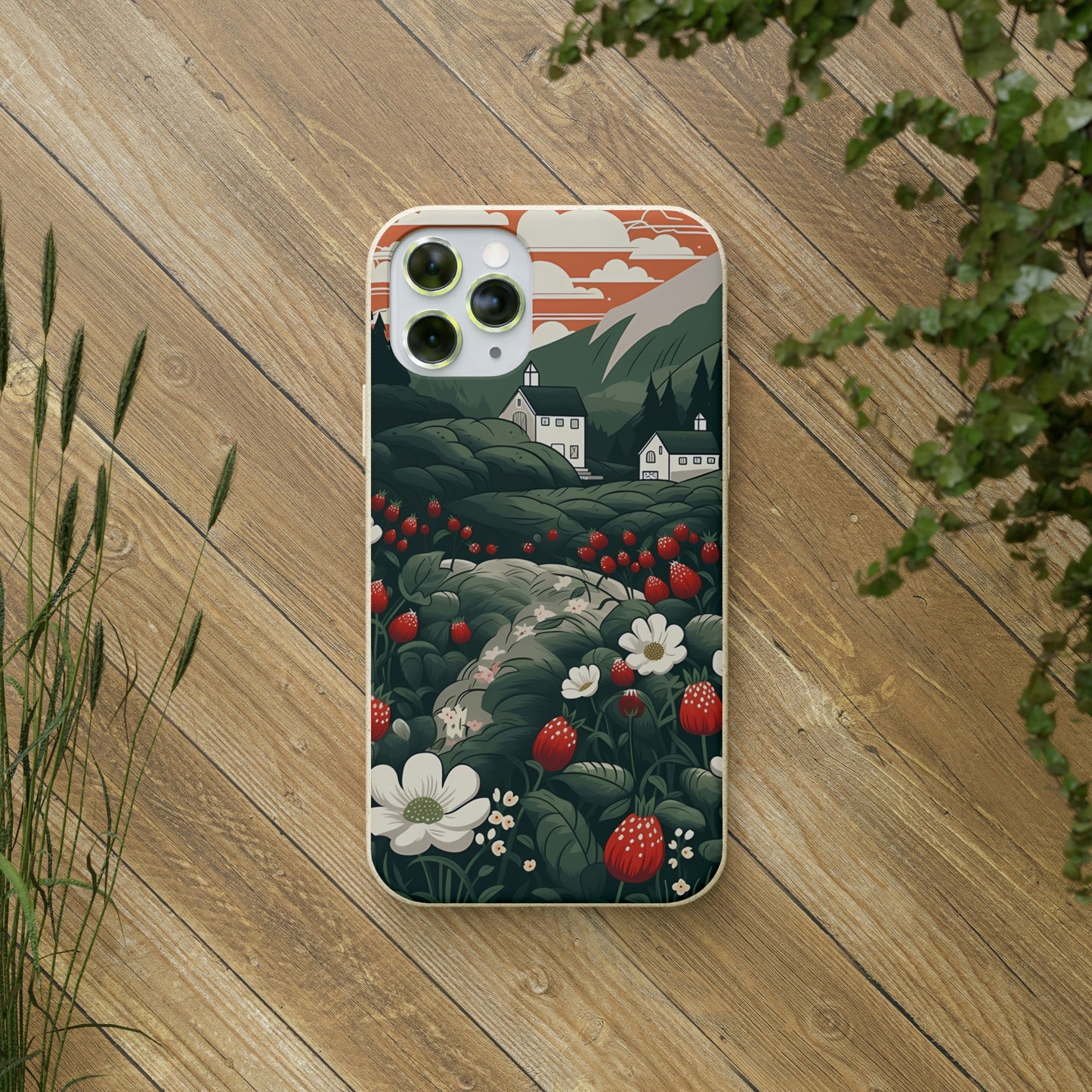 Strawberry Field | Biodegradable iPhone Case